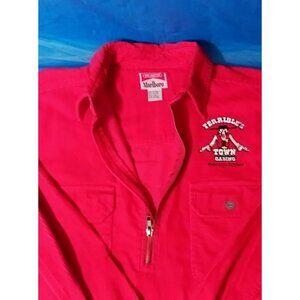 90's Marlboro Red Corduroy 1/2 Zip Pullover Shirt Large Terribles Casino Pahrump